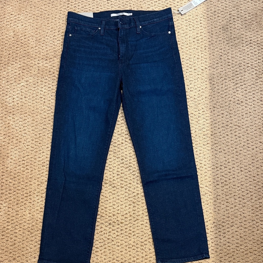Hudson Jeans Dark Blue Straight Leg Women Jeans